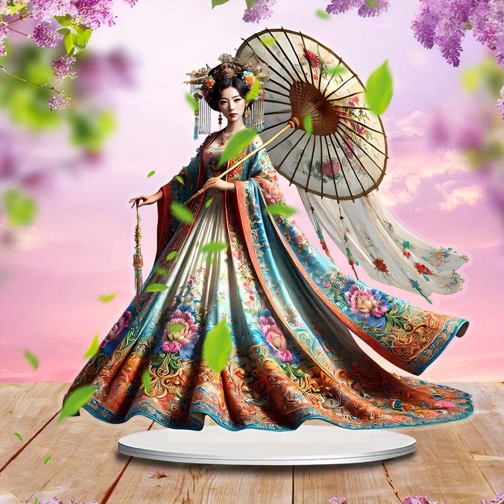 Flat 2D Classic Oriental Acrylic Tabletop Cummerbund Stand for Display