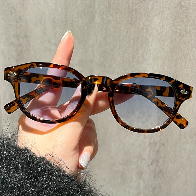 Mushukko'z moda ko'zoynaklari retro tortoiseshell anti-chiroyli dumaloq ramka kichik rang-barang linzalar partiyalar uchun