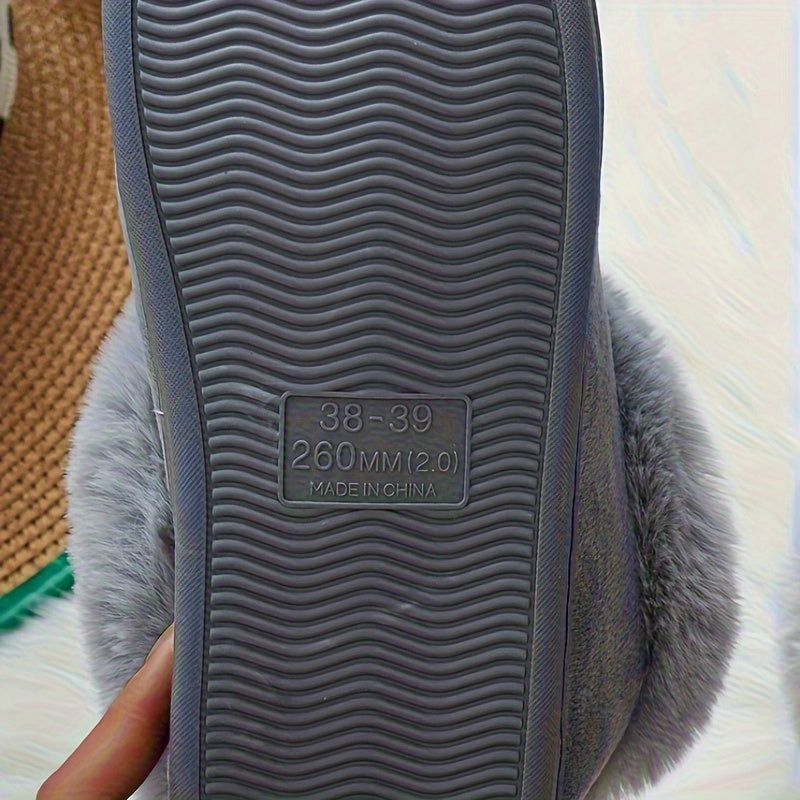 Женские плюшевые тапочки для кошек, уютные пушистые мягкие подошвы зимняя обувь