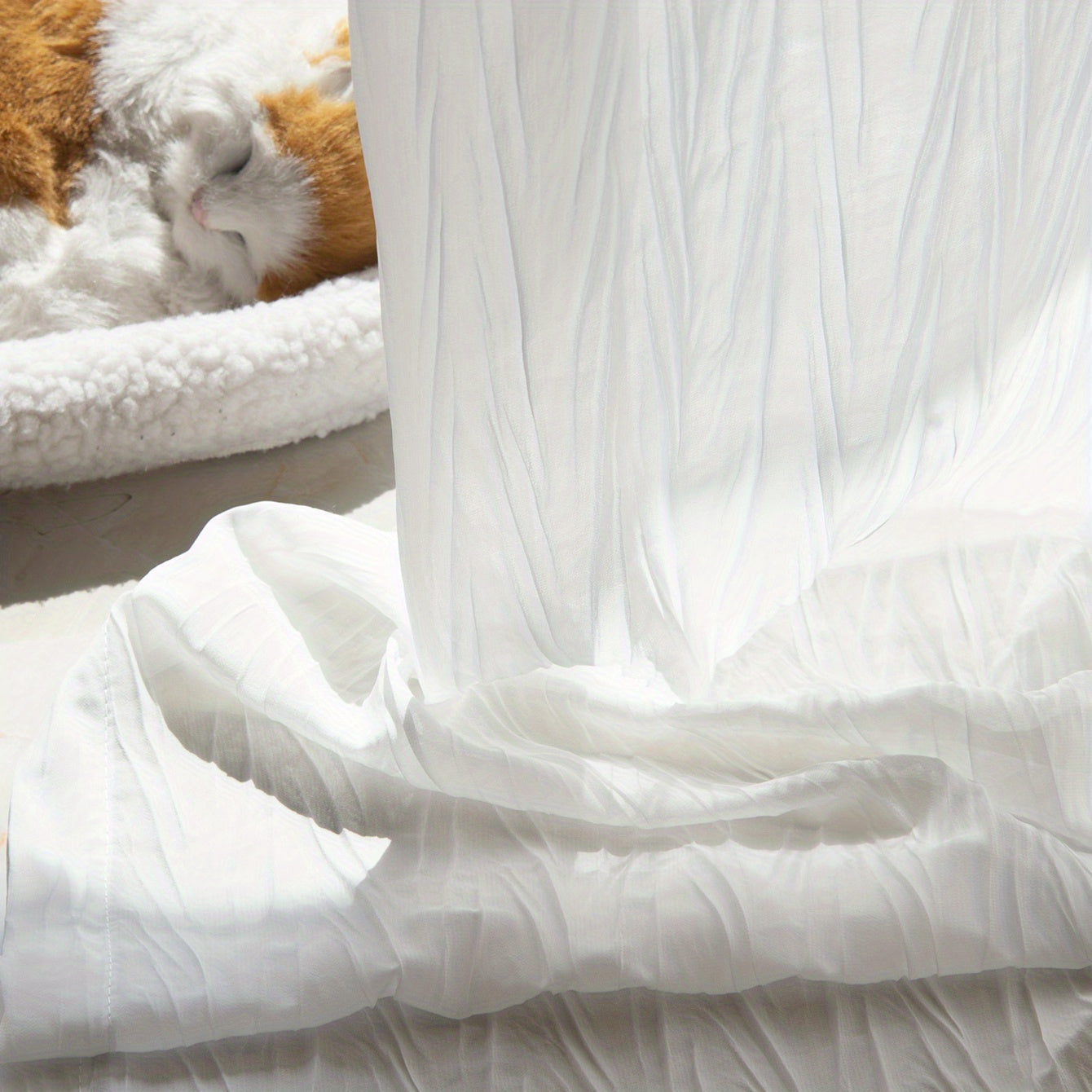 Velvet Sheer Curtain for Living Room Bedroom Kitchen Bathroom 70 Inch