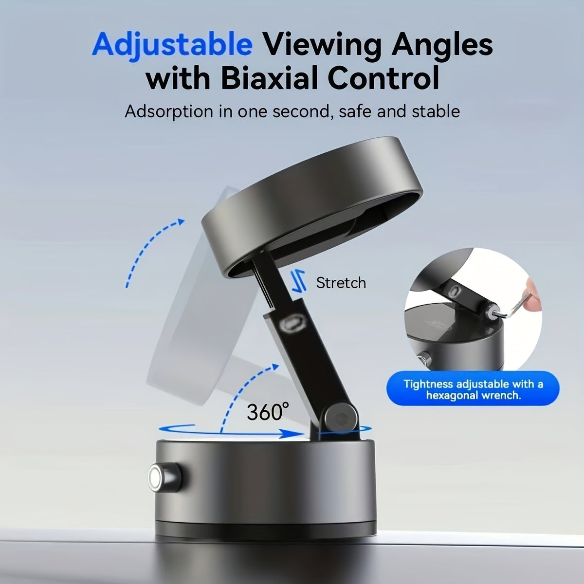 Avtomobil va uy uchun ko‘p funksiyali, bukadigan magnitli vakuum tutgich