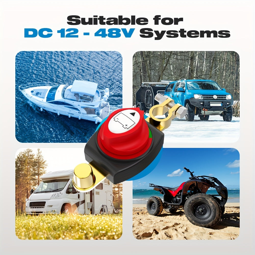 Battery Disconnect Switch 12V-48V Car Vehicle RV Boat Negative On Off Master
