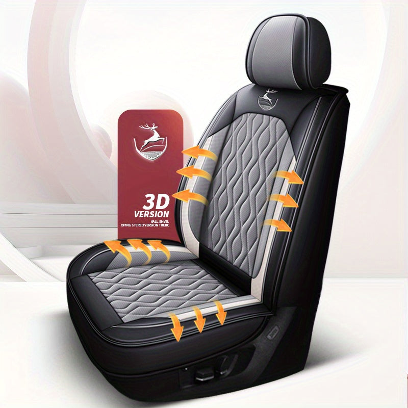 Boshqa ranglarda, oson o'rnatiladigan, besh o'rinli avtomobil o'rindiq qoplamalari to'liq to'plami