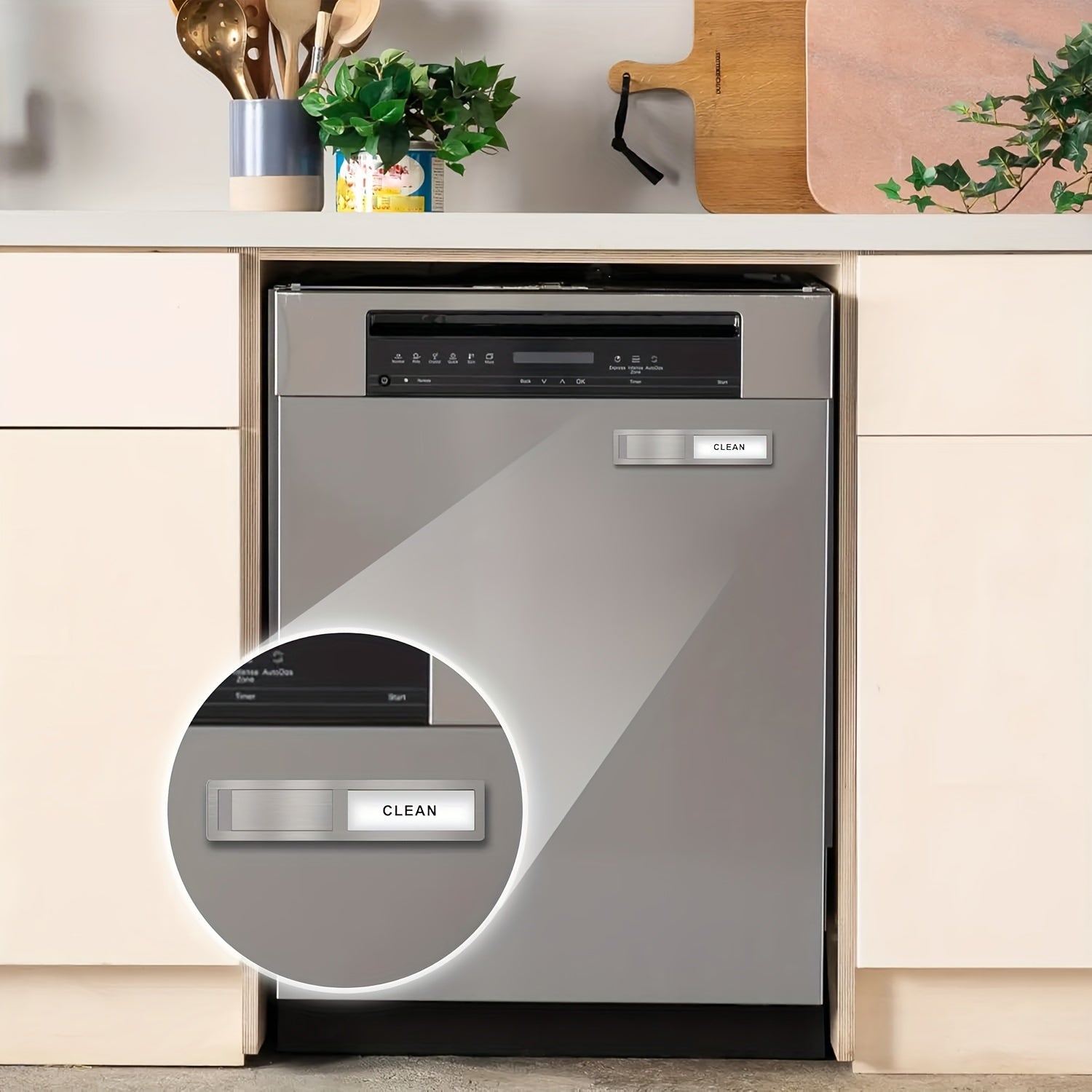 Zinapol qozon uchun oson o'qiladigan "Toza" yoki "Kir" ko'rsatkichi bilan zanglamaydigan po'latdan yasalgan magnit, oshxona bezaklari va uy ehtiyojlari uchun mukammal, kuchli magnitlar va oson o'rnatish uchun 3M yopishtiruvchi bilan ta'minlangan.