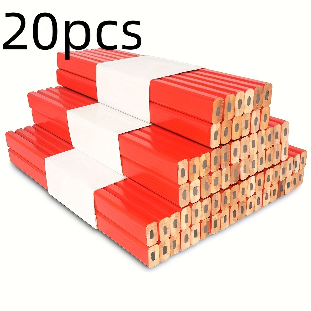 Yog'och ishlash uchun qalamlar 10/20 ta, qora, sakkizburchak, ustaga belgilash qalamlari