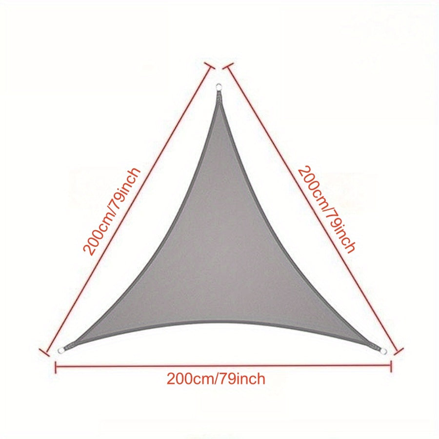 Triangle Sun Shade Sail Beige Polyester UV Protection for Outdoor Patio Garden Yard
