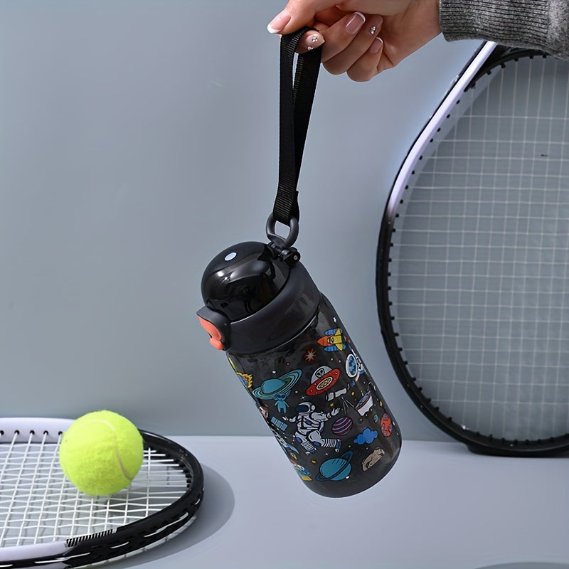 Набор из двух 20oz мультяшных водяных бутылок для использования на улице — портативных, прочных, герметичных и складных для удобной переноски. Идеально подходит в качестве подарка на такие праздники, как Рождество, День матери/День отца или выпускные.