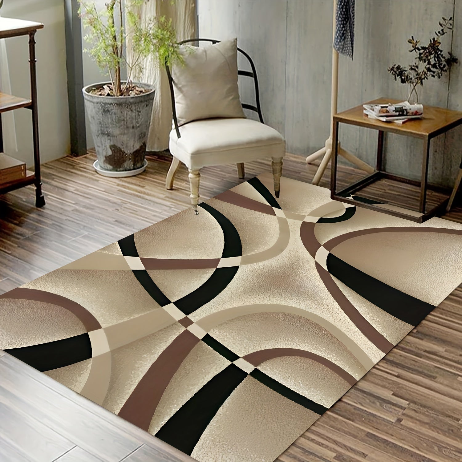 Bohemiya chiziqli hudud halqasi yuviladigan ichki bezak ko'p maqsadli gilam