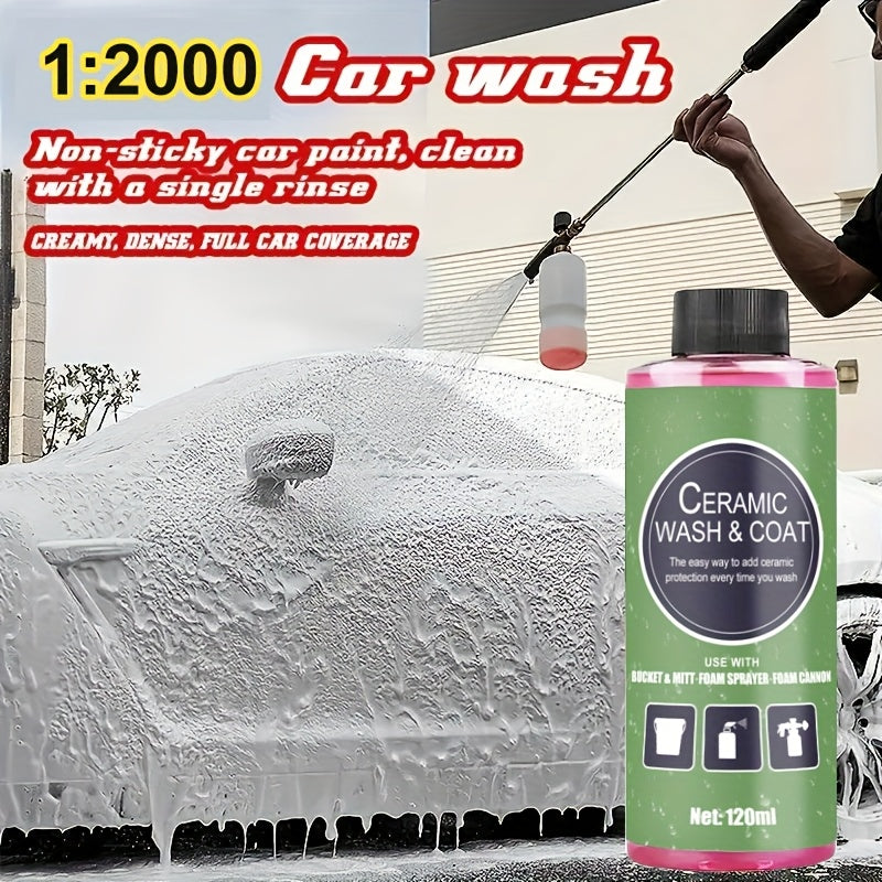 Car Wash Liquid for White and Black Cars 4.05oz Waterless Wax Concentrate