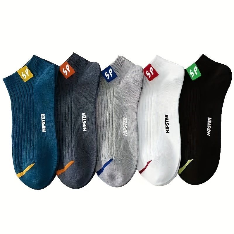 Set of 20 Unisex Low-Cut Sports Socks Polyester Spandex Solid Color