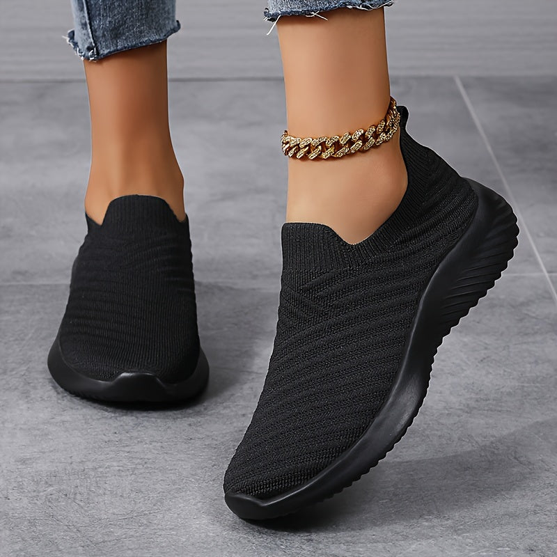 Ayollar uchun kundalik sport slip-onlar nafas oladigan, engil, qulay