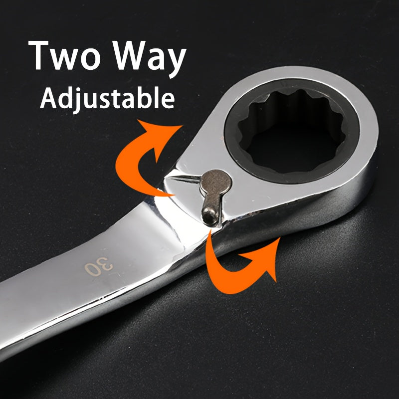 Juego de llaves de carraca universales de 7 piezas 8-19mm Herramienta de reparación de automóviles de metal