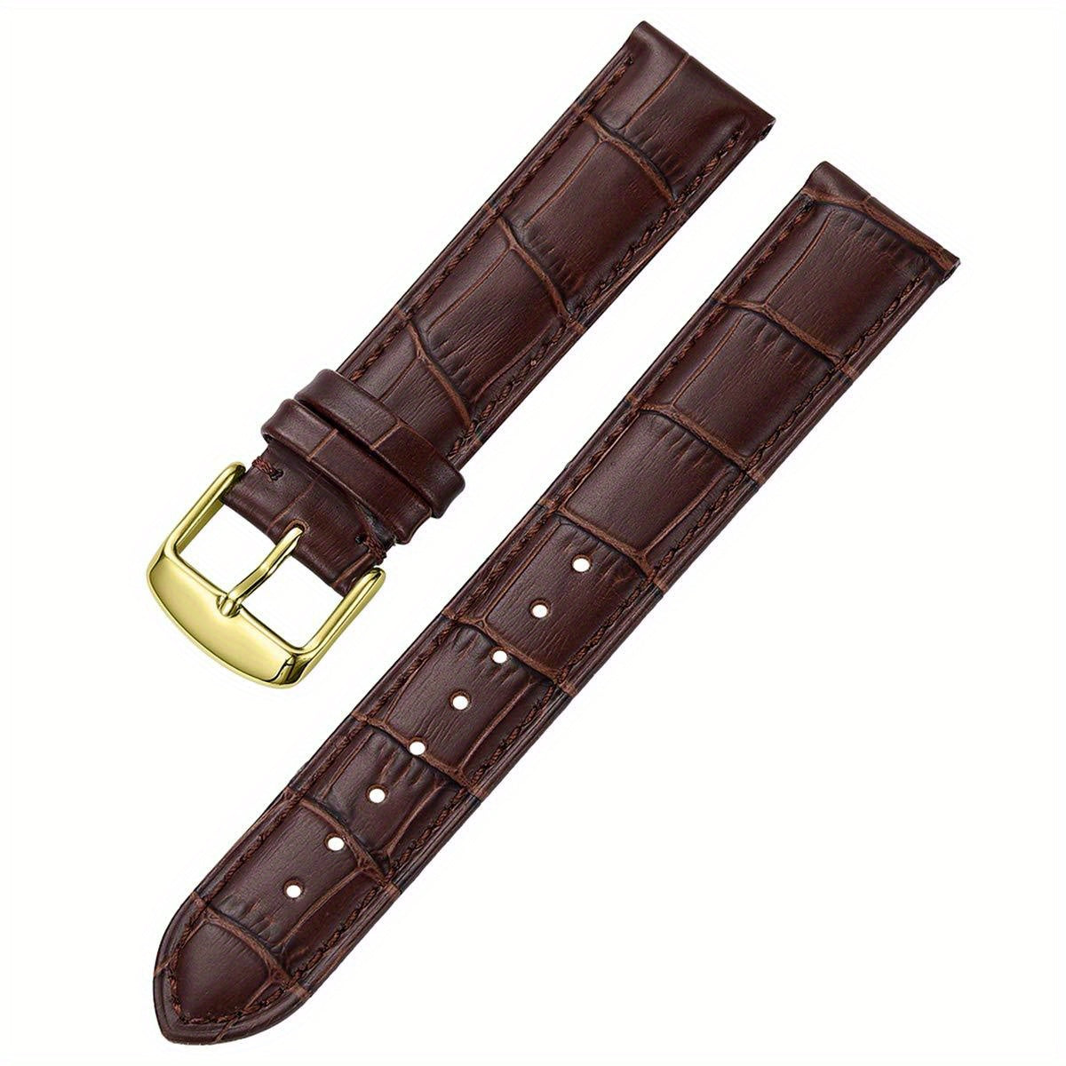 Genuine Leather Watch Bands 12mm 18mm 20mm 22mm Compatible with Smartwatches