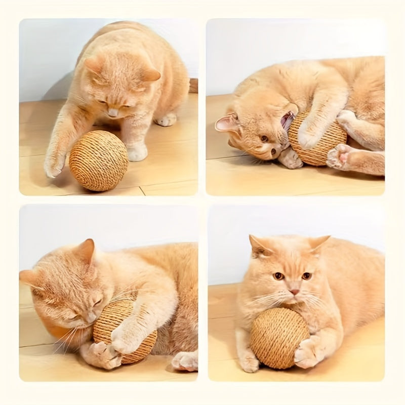 Interactive Cat Toy Ball Made of Cardboard for Cats to Relieve and Play
