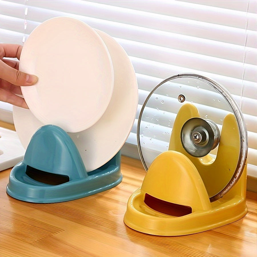 Estante organizador de plástico para cocina para cucharas, tapas y tablas de cortar