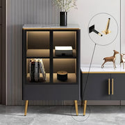 Mesa lateral de metal acabado en dorado, estilo moderno glam, montaje sencillo, duradera, decoración para el hogar