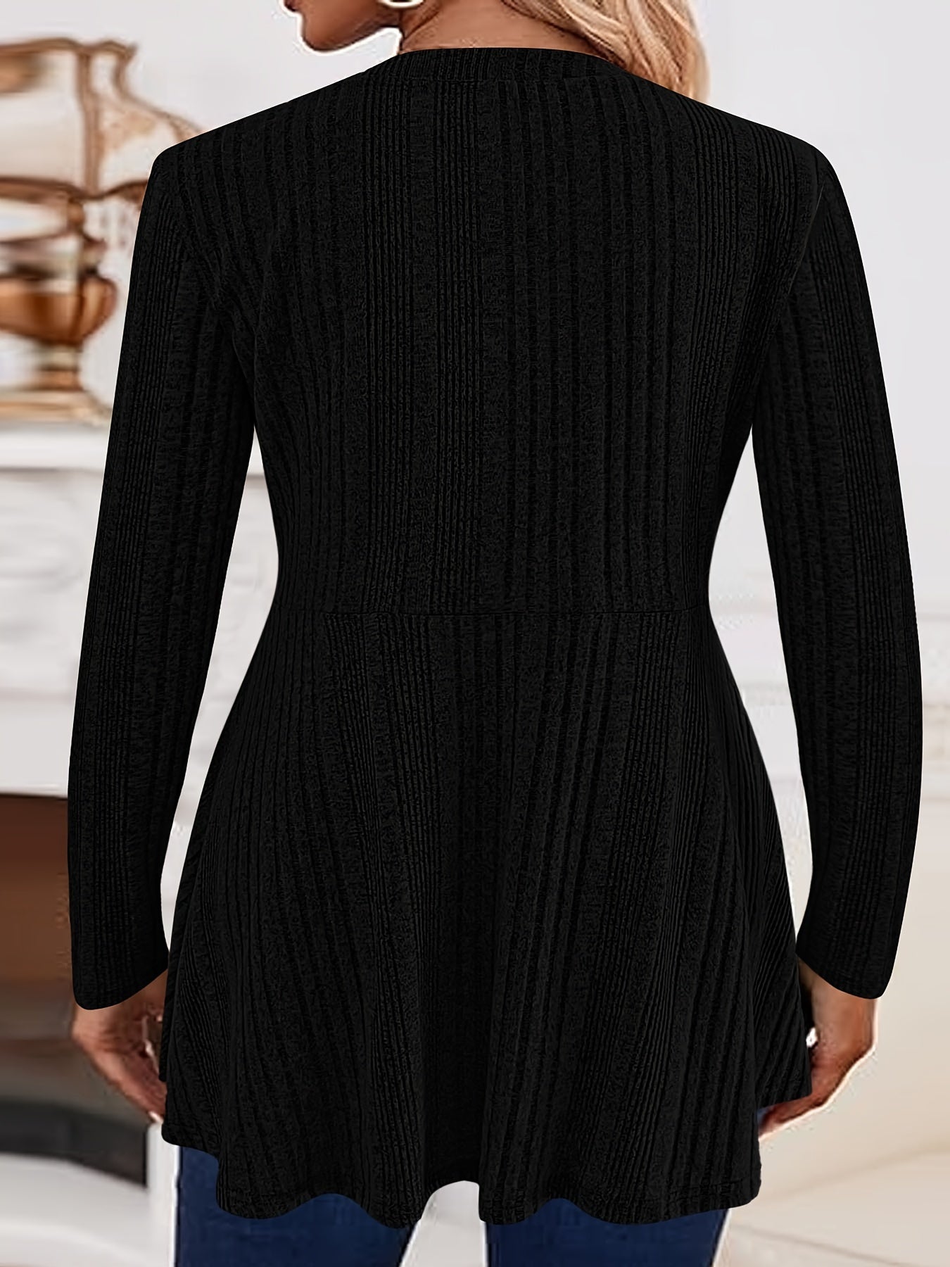 Women's Knit Cardigan Long Sleeve Open Front Solid Spring Fall