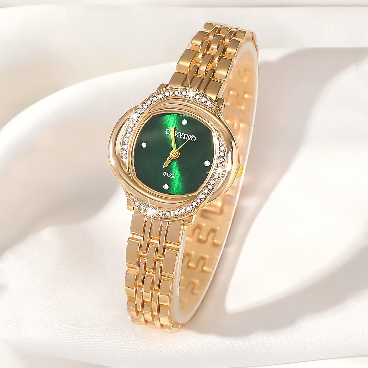 Women's Quartz Watch with Rhinestones Zinc Alloy Elegant for Parties and Dates