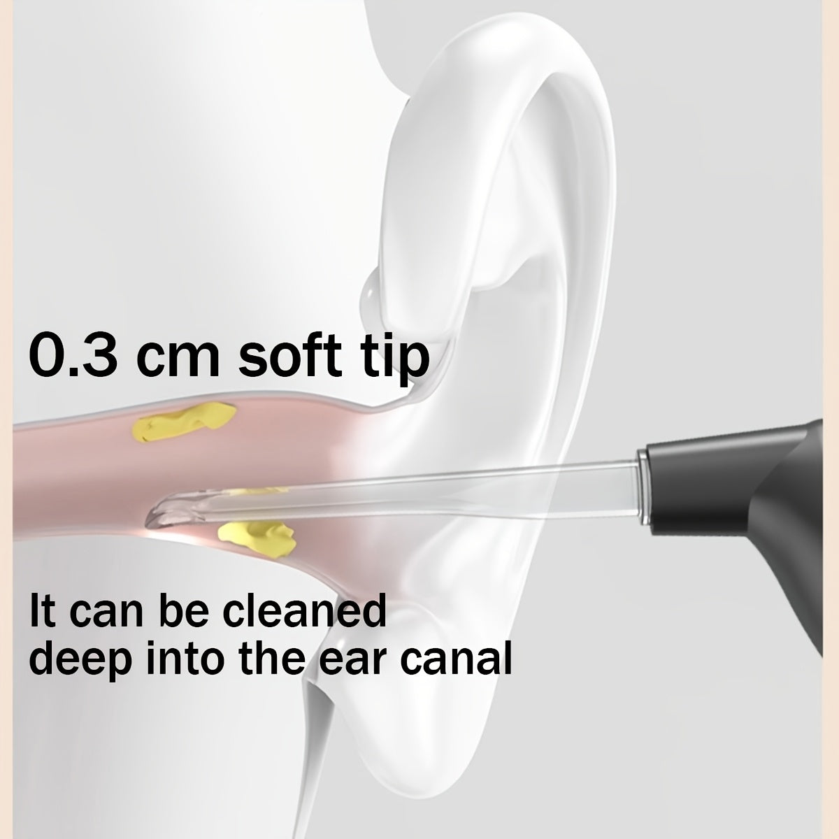 USB zaryadlovchi Type C quloq tozalash asbobi, suv tortuvchi elektr quloq cho'g'ich va LED chiroq bilan, kattalar va bolalar uchun mos. Bu hidsiz quloq qoshiq to'plami bayram sovg'asi uchun ajoyib.