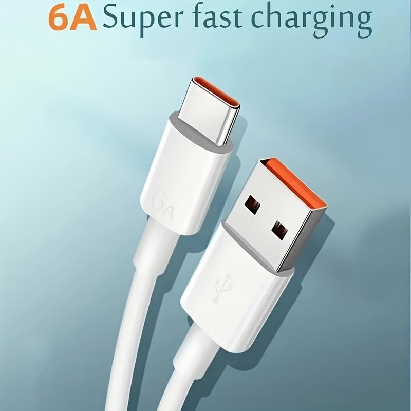 66W USB-C Flat Fast Charging Cable PVC Matte Female to Male Data Transfer