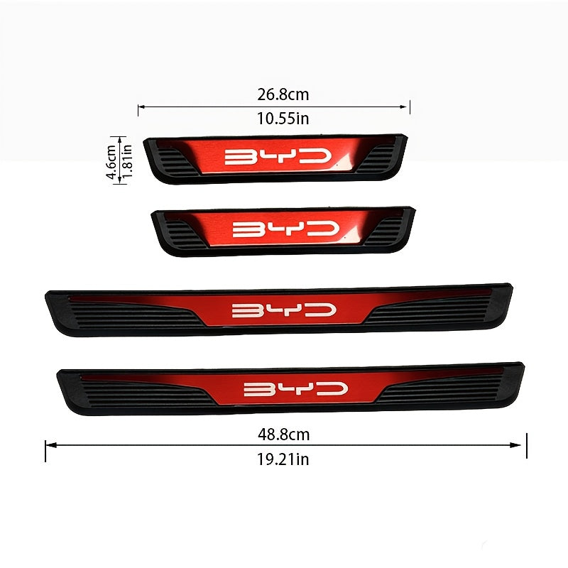 4 Pack Stainless Steel Car Door Sill Protector for SUV Sedan Anti Scratch