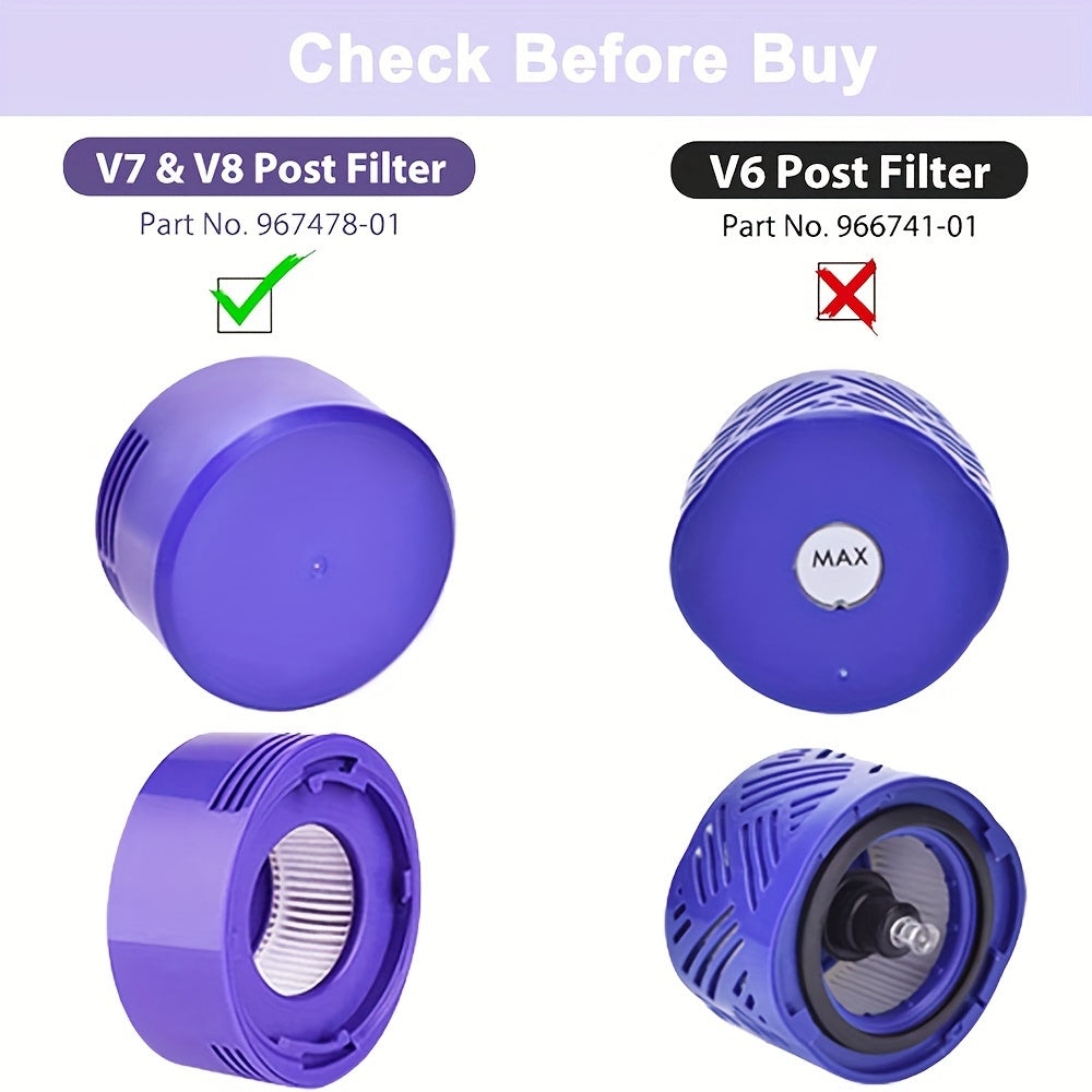 8 Replacement Vacuum Filters for V7 V8 Animal and Absolute Includes 4 Pre and Post Filters