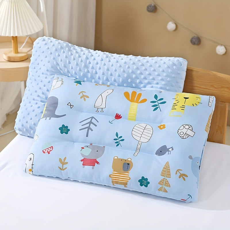 Children's Double-Sided Polyester Fiber Pillow 30x50cm Washable for Kids Ages 0-3