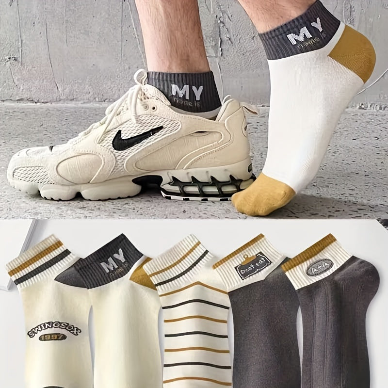 Men's Knit Low-Cut Socks Anti-Odor Sweat-Absorbing Spring Summer Breathable