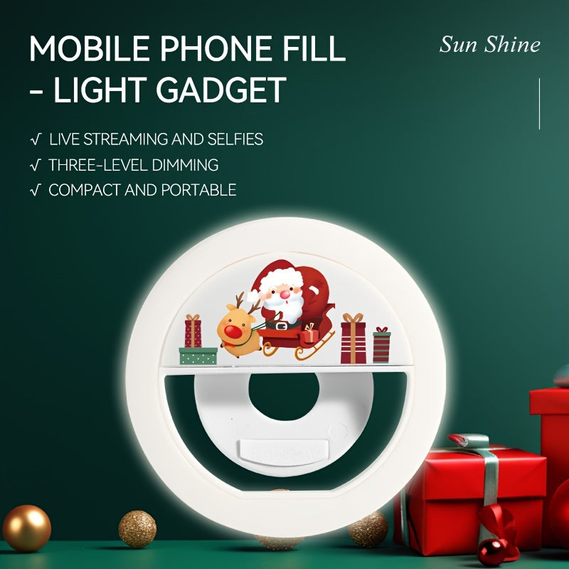 36 LED Selfie Ring Light USB Rechargeable Adjustable Brightness for Smartphone Makeup TikTok YouTube Pink White Blue Black