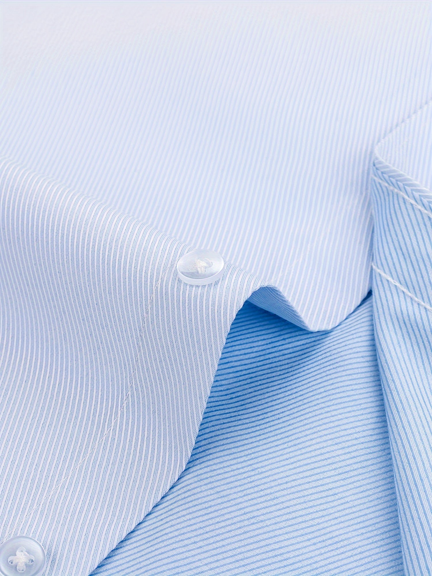 Men's Long Sleeve Solid Color Dress Shirt for Business and Formal Wear