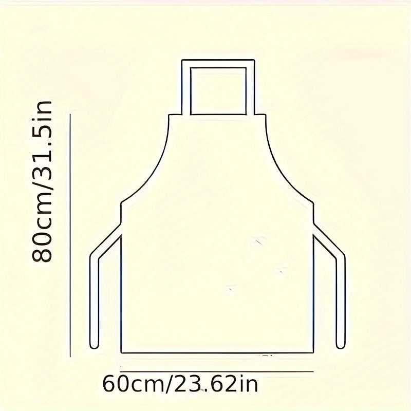 Hairdressing Apron with Stylist Tool Print Adjustable Polyester Woven Fabric