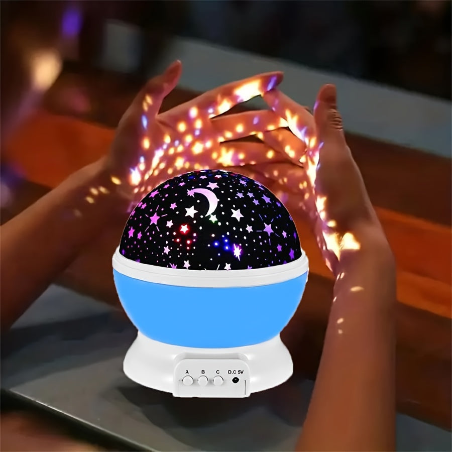 12 rang o'zgartirish rejimi va 360° aylanuvchi oy proyektori bilan Yulduzli kechki chiroq