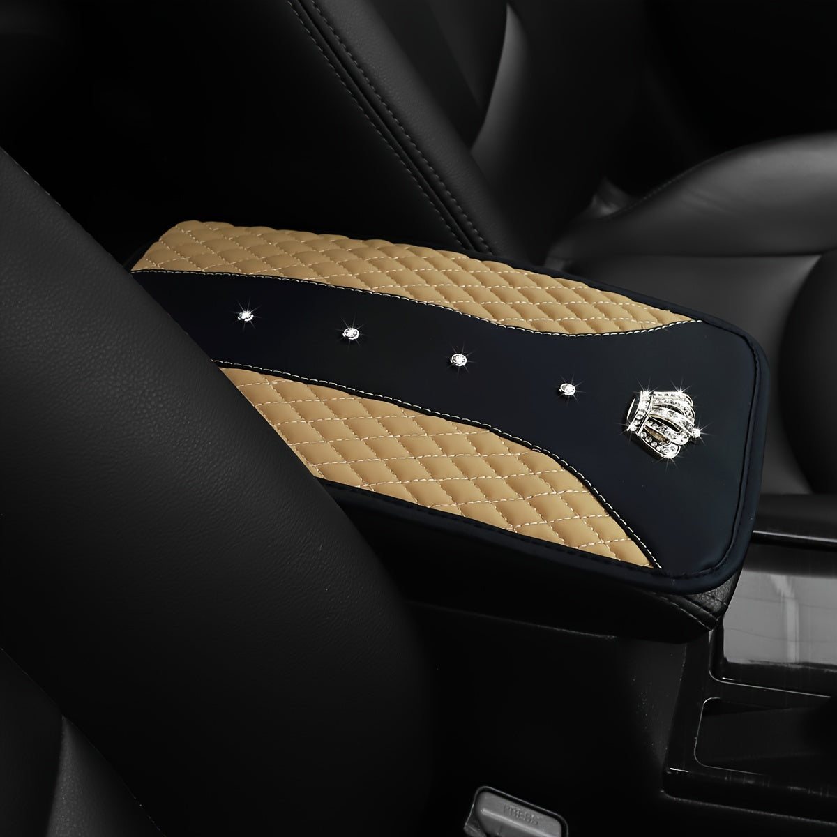Автомобильный аксессуар Чехол для консоли из искусственной кожи, водонепроницаемый, с дизайном в виде алмазной короны