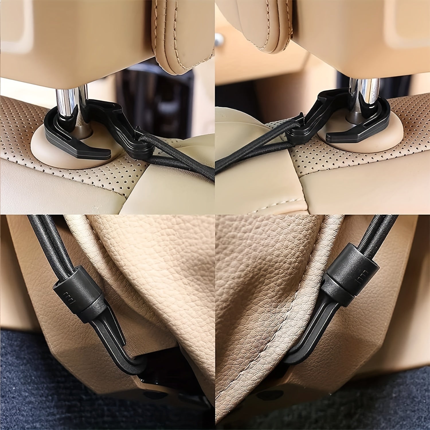 Car Mesh Organizer 3-Layer Seatback Pocket Rear Seat Barrier Cargo Storage