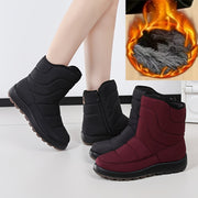 Ayollar uchun qishki poyabzal, poliuretan, sirpishga qarshi rezina tagliklar, yon zippersi, keng o'lcham