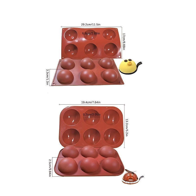 3D Silicone Hemisphere Chocolate Mold for Candy Pudding Baking Tools