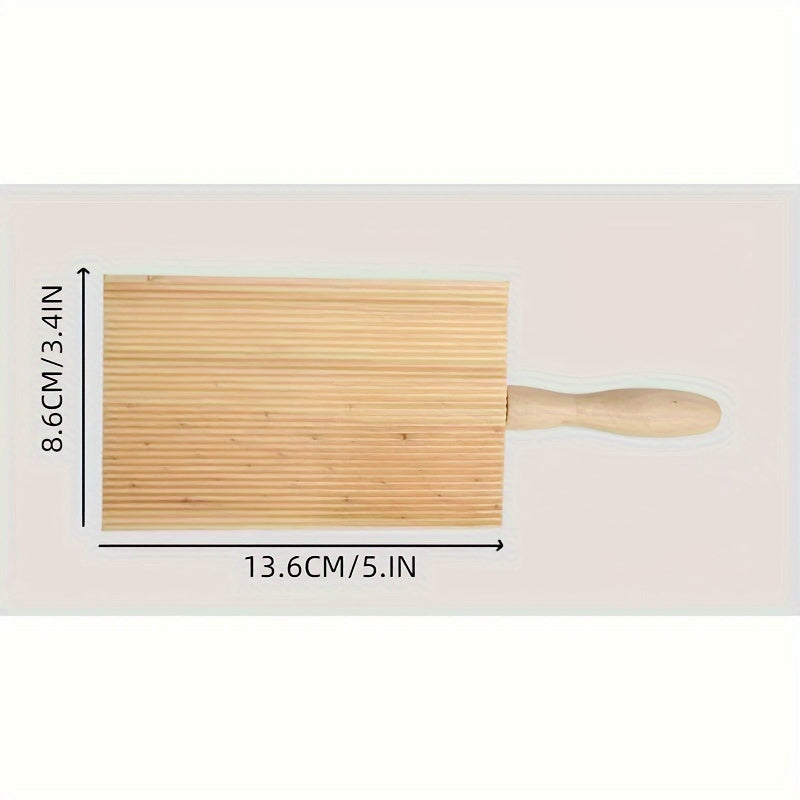 Homemade Noodle Maker with Textured Wooden Rollers for Pasta Dough