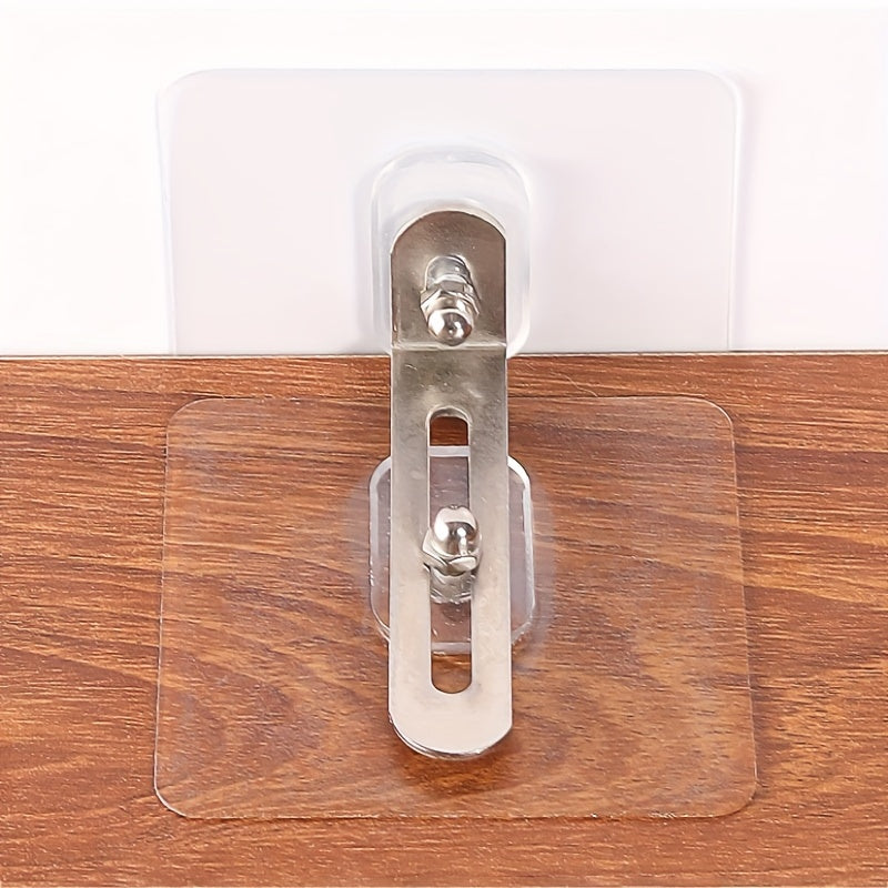 2pcs Child Safety Furniture Anchors No-Drill Anti-Tip Metal Brackets for Cabinets and Bookshelves