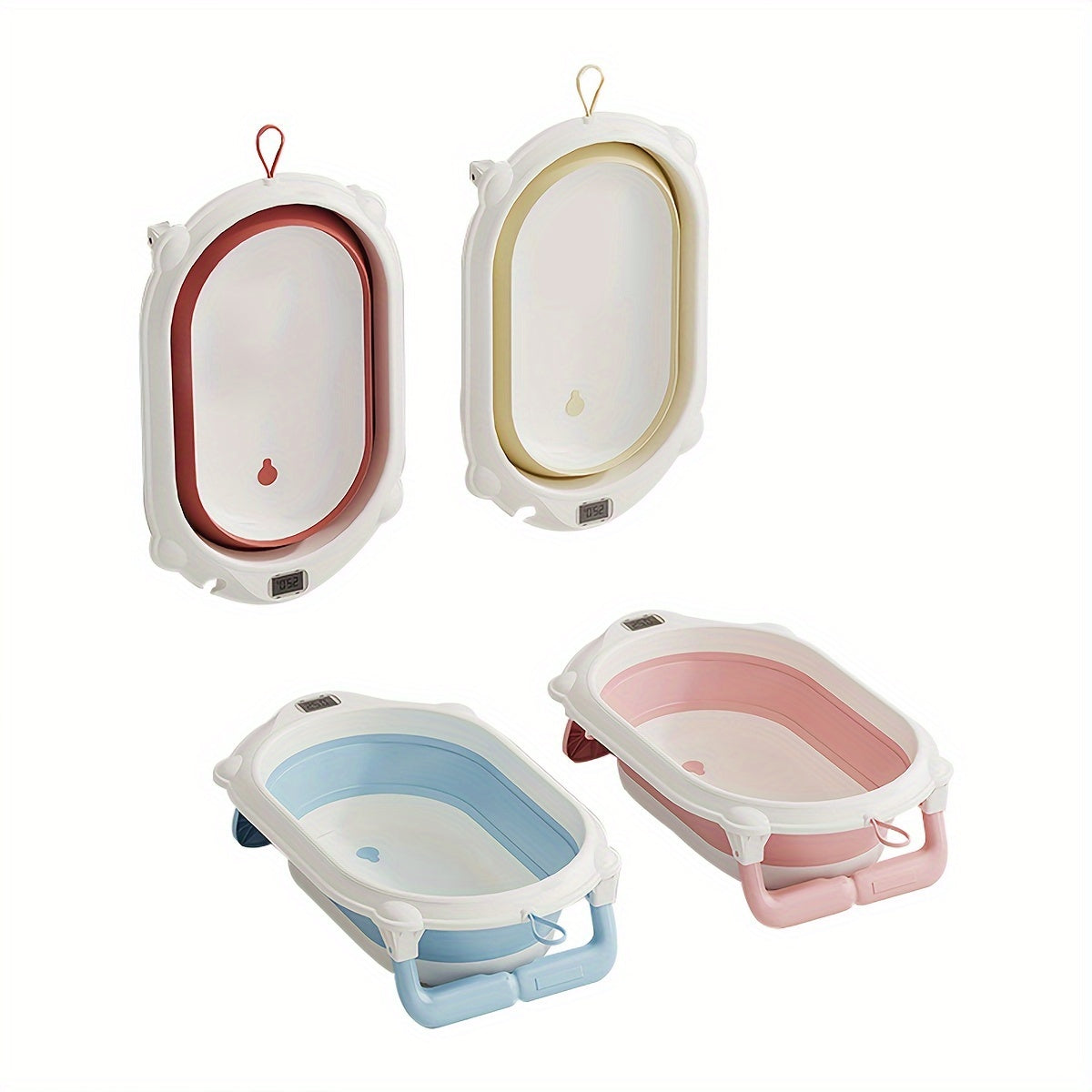 Folding Bathtub with Temperature Sensing Technology for Comfortable Bathing