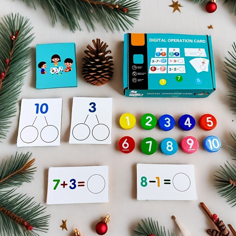 Rompecabezas educativo de madera para pensamiento lógico, suma y resta para mayores de 3 años