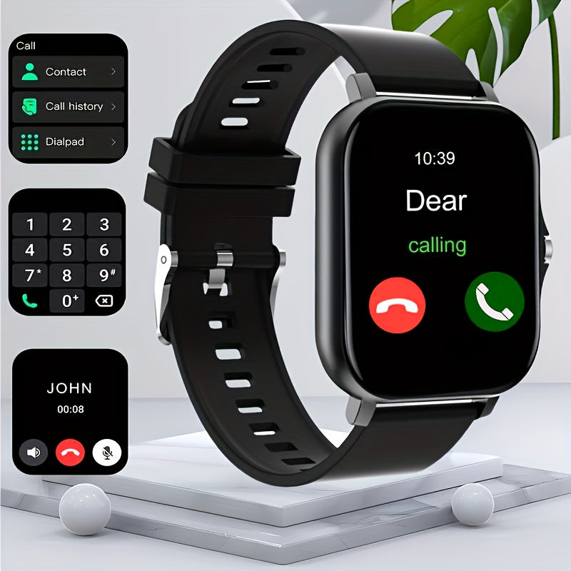 Smartwatch for Men and Women Zinc Alloy Wireless Calls Fitness Monitoring USB Rechargeable