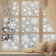 Set of 137 Christmas Snowflake Window Clings PVC Static Decals for Glass Surfaces