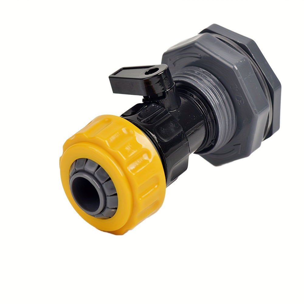 3/4 Inch Plastic Garden Hose Fitting Rain Barrel Overflow Kit with Seal Gasket