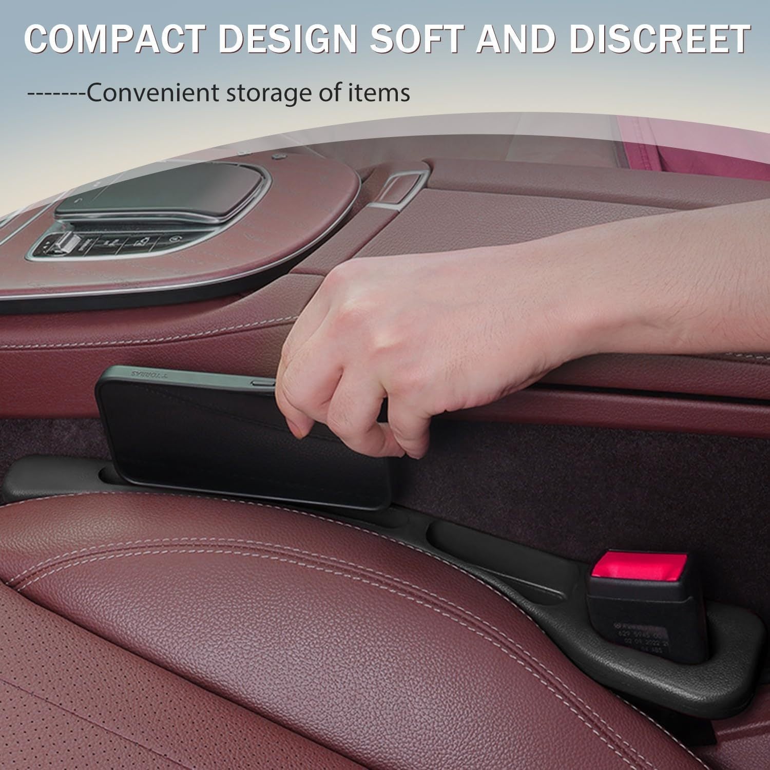 Conjunto de rellenadores de huecos para asientos de coche para coches, SUV, camiones, almacenamiento de doble cara