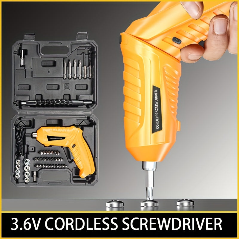 Mini 3.6V Cordless Electric Screwdriver Rechargeable Lithium Battery Compact Tool