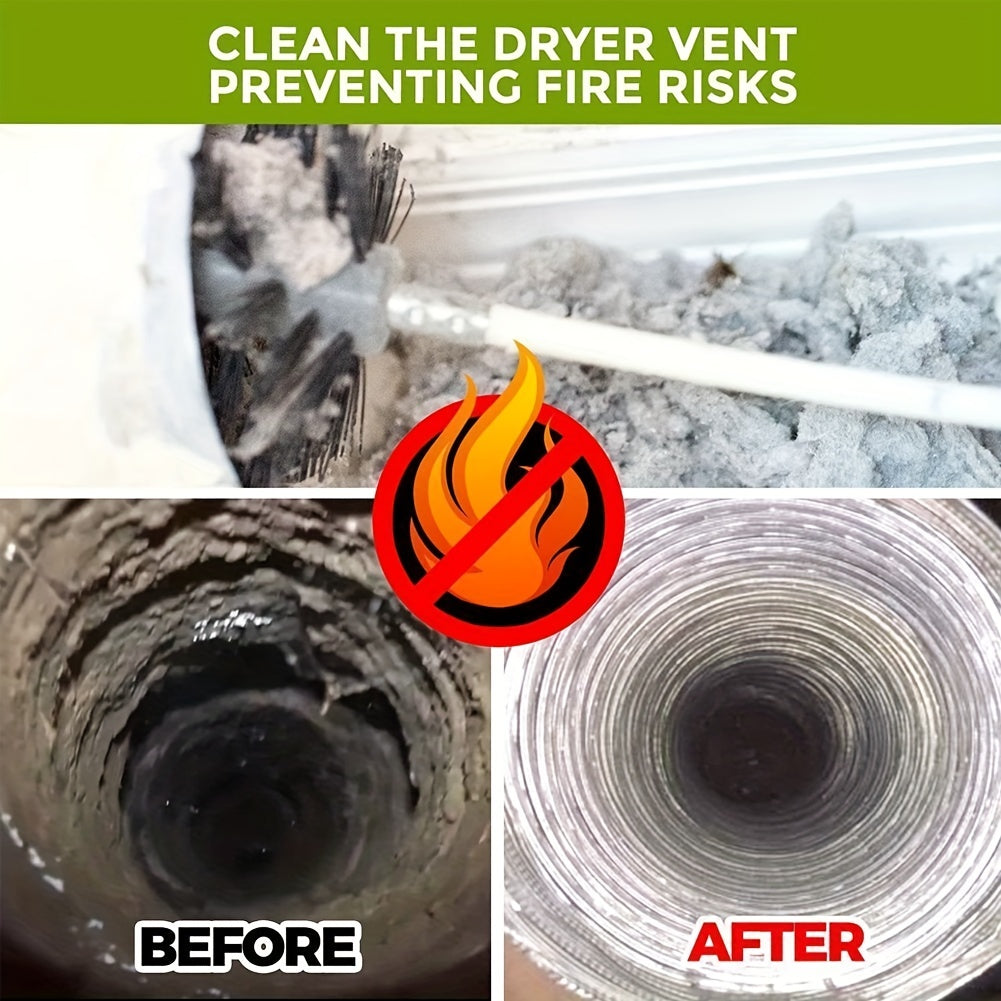 Set of 21 Flexible Chimney Sweep Rods for Flue Cleaning Soot Debris