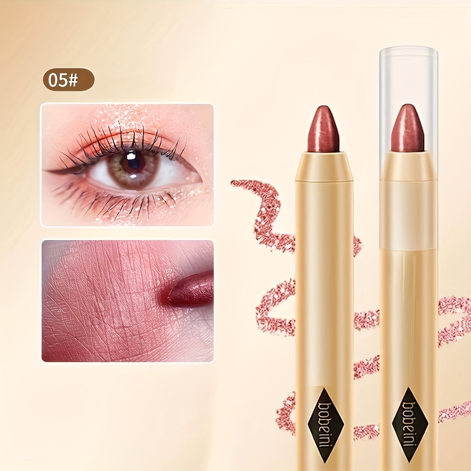 Женский глиттерный карандаш для теней для век с двойной стороной для контурирования и осветления макияжа