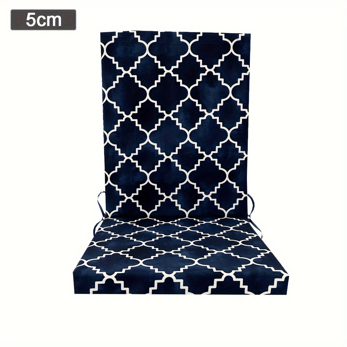 Boho Outdoor High Back Chair Cushion UV-Resistant Polyester Machine Washable