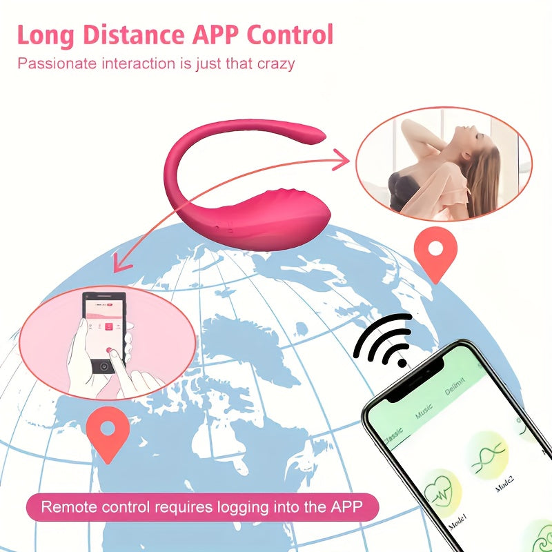 Rechargeable G-Spot Vibration Wand with App Control Silicone Clitoral Anal Stimulator