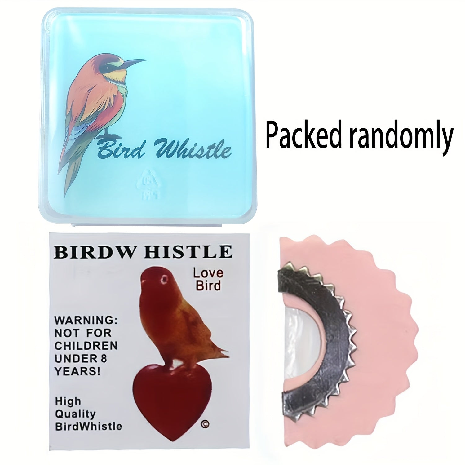 Plastic Bird Call Whistle Realistic Sound Attracts Birds for Parrot Toys Pet Supplies